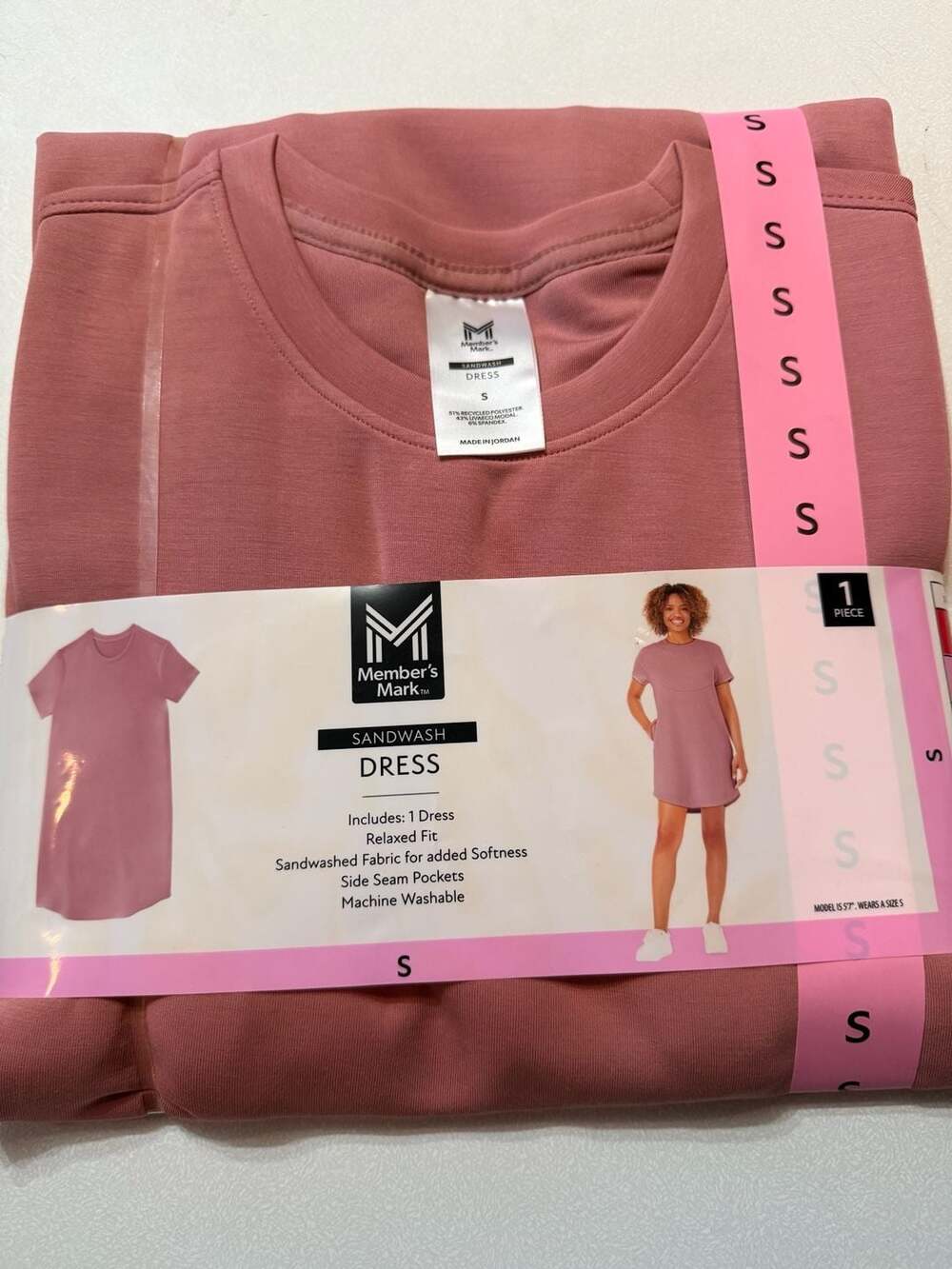 Member's Mark Sandwash Relaxed Fit Dress Size S